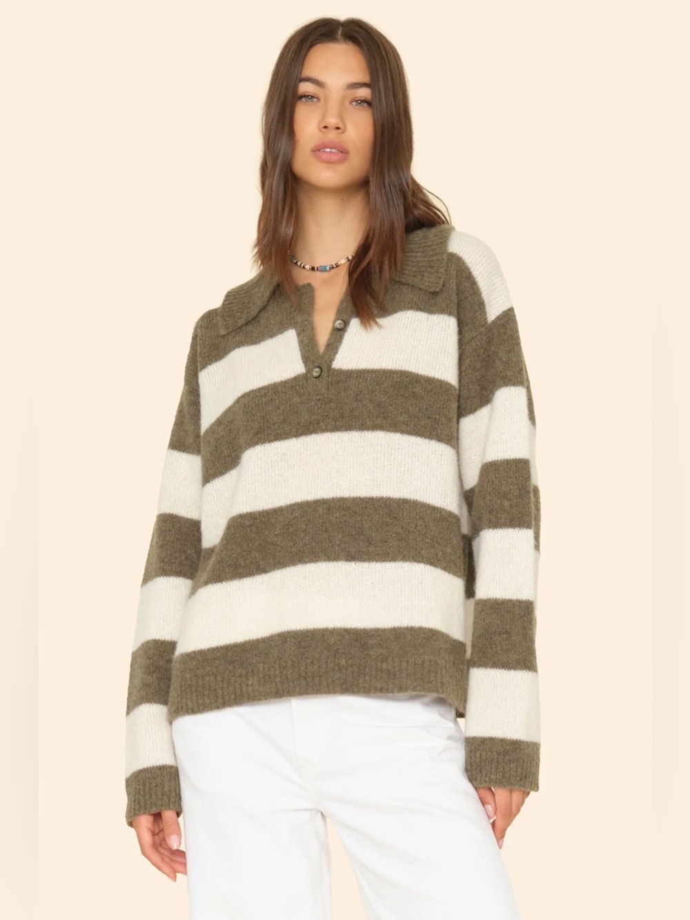 NEW XIRENA brenton sweater in cream loden